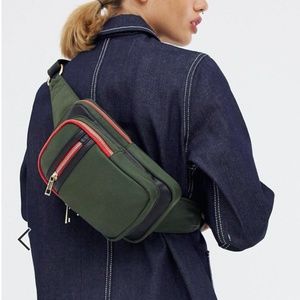 ASOS DESIGN utility zip sling bag UNISEX